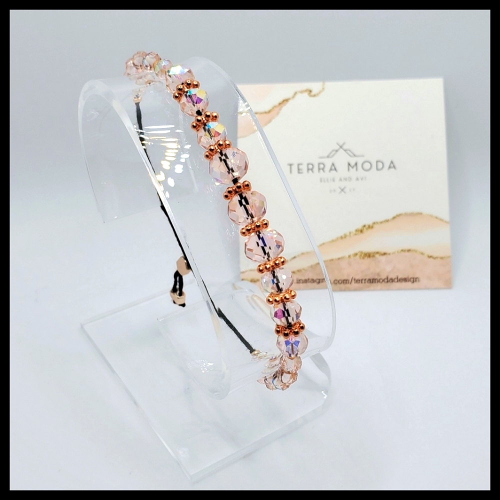 Terra Moda Pink Glass, Beaded Friendship Bracelet